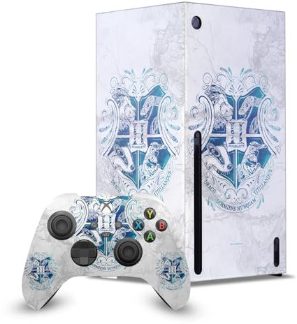 Head Case Designs Offizielle Harry Potter Hogwarts Worlds Grafiken Spielekonsolen Wickeln Und Gamecontroller-Häute Im Paket kompatibel mit Xbox Series X