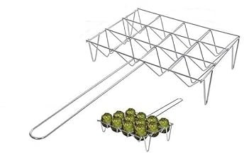 mille idee Griglia Per Carciofi Barbecue Graticole da Camino cm. 26x35,5 12 posti