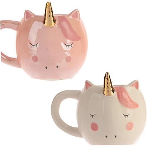 Alipis Tasse Licorne En Céramique Tasses Roses Tasse à Café En Poterie Tasse De Voyage En Céramique Tasse à Thé En Céramique Tasse à Eau En Céramique Tasse Rose Blanche Mignonne Cadeau