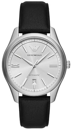 Emporio Armani Herren Analog Automatik Uhr mit Leder Armband AR60077