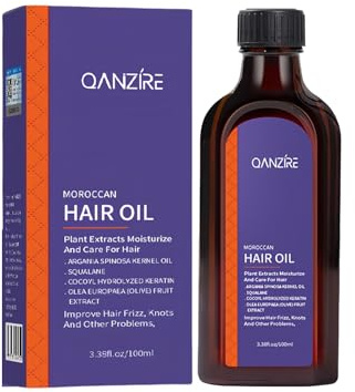 Lila Marokkanisches HaaröL, Volumen-öL FüR Verfilztes, Trockenes, SpröDes, Strapaziertes Und Stumpfes Haar – Pflanzenformel, Feuchtigkeitsspendend, Pflegend, Reparierend (100 ml)