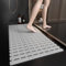 XIYUNTE Large Shower Mat Non Slip Anti Mould - 90 x 40cm Non Slip Shower Mats for Inside Shower Anti Slip Shower Mat with Suction Cups Non Slip Bath Mat for Elderly Cut to Size - Silver Grey
