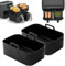 MOFELON 2PCS Silicone Pot for Ninjas Dual Air Fryer,Reusable Silicone Air Fryer Liners Double Air Fryer Silicone Air Fryer Basket, Air Fryer Accessories for Air Fryer, Oven and Microwave