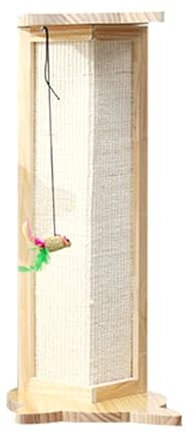 Rascador de esquina para gatos, almohadilla para rascar gatos con juguete para rascar, poste de sisal, protectores de muebles