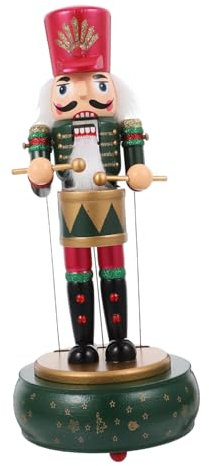 Cabilock Boîte à Musique Casse-Noisette de Noël 32 Cm de Soldat Interactif Décoration de Maison de pour Les Amis de La Famille