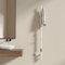 EMKE Sèche-Serviettes Électrique de Salle de Bain, Design Porte-Serviettes électrique avec Une Barre, Réglage Intelligent de la température, Porte-Serviettes Chauffant avec 6 Crochets,Blanc