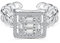 Einstellbare Brilliant Diamond Band Einstellbare Ringe für Frauen Halo Kissen Schnitt 925 Sterling Silber Ring Hochzeit Verlobung Jahrestag Versprechen Ring Braut Schmuck Geschenk