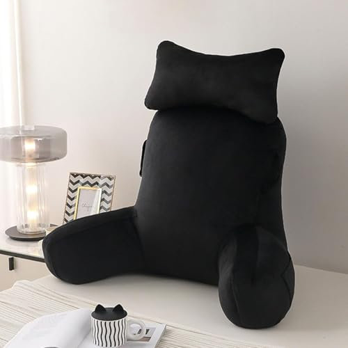 Almohada de lectura con reposabrazos para máxima comodidad y apoyo. Cojín de juego. Cómoda almohada para sofá cama con asa integrada y almohada para el cuello para leer, relajarse y ver la televisión