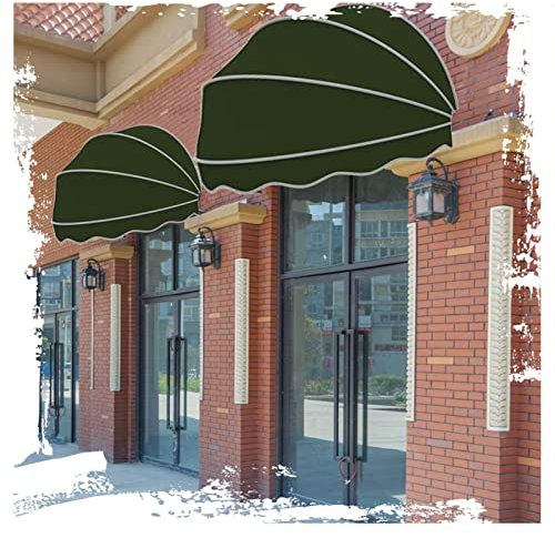 Window Door Awning Polyester Patio Awnings Door Window Awning Canopy Porch Shelter, UV Protection Sunshade Shelter Roofing Canopies With Frame Outdoor Canopy For Deck, Yard, Balcony for Protection(Dar