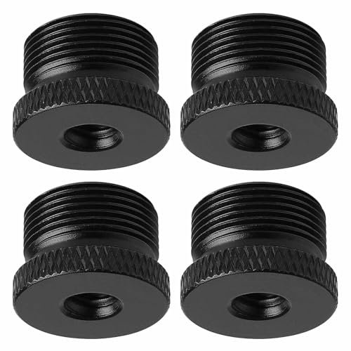 4 Pack Mic Stand Adapter 1/4 Female to 5/8 Male Screw Adapter Thread Tripod Screw Adapter for Microphone Stand Mount to Camera Tripod