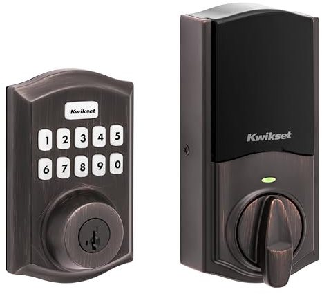 Kwikset HomeConnect 620 Z-Wave Serrure intelligente à clavier longue portée Entrée sans clé pratique Codes utilisateur personnalisables Compatible avec alarme Ring Alarm Hub requis Vendu séparément