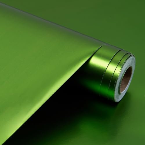 Rouleau de papier cadeau vert mat, 43 cm x 12 m, couleur unie, nacré et lustré, pour décoration de mariage, Noël, anniversaire, fête et festival
