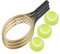 3Sets Miniature Tennis Racket Realistic Tennis Rackets and Balls for Cake Toppers Decorations and Mini Sports Matches