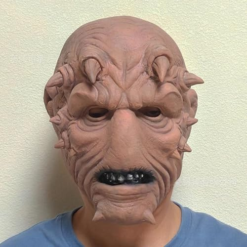 Cokbyavla Realistic Funny Halloween Mask, Silicone Head Mask Realistic Old Man Face Cosplay Halloween Most Mens Costume Men's Adult