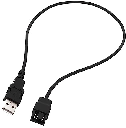 Hkfgdjdl Câble de chargement, USB vers 4 broches pour ventilateur d'ordinateur portable, câble d'alimentation USB vers ventilateur 4 broches 3 broches - 30 cm, 50 cm, 100 cm en PVC