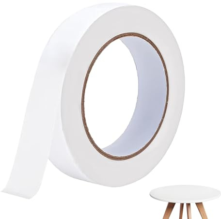 20mm x 10m Melamine Edge Banding, White Self-Adhesive Worktop Edging Strip, Pre Glued Veneer Tape for Furniture Restoration Cabinet Desk Shelves Worktop Repair Edging Tape