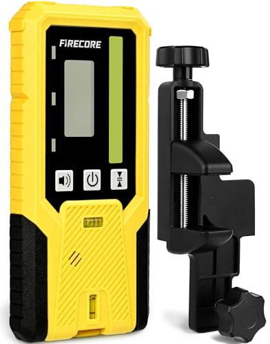 Firecore FD40 Laser Receiver for Pulsed Laser Level, for Red and Green Laser Beams up to 50m, LCD Display with Accuracy Settings, Automatic Shut-Off Time