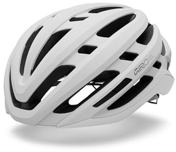 Giro - Agilis MIPS Helme - Erwachsene Unisex - Schutzausrüstung, Fahrradhelm, Rennradhelm, Rennrad-Schutzhelm, Matt Weiß, S