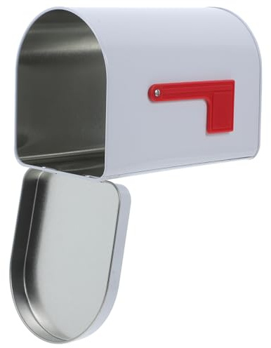 HAPINARY Mailbox with Raised Signal Flags 6.14X4.41X3.70In Metal Postbox for Valentine Card Exchange and Outdoor Playhouse Activities
