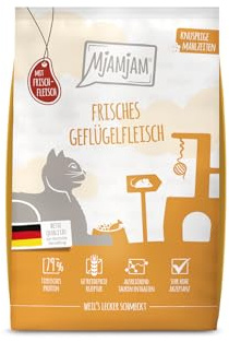 MjAMjAM - Premium Trockenfutter für Katzen - Knusprige Mahlzeiten - Frisches Geflügelfleisch, 1er Pack (1x1,5kg), getreidefrei