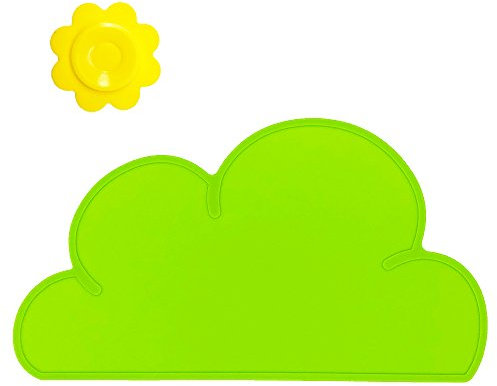 BITEYI Wolken-Form Silikon Wasserdicht Platzdeckchen Potholder Rutschfestes Essensmatte (Grün)