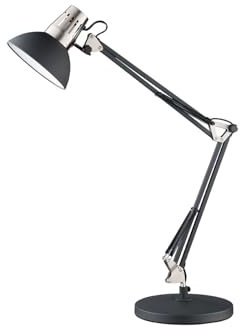 Fischer & Honsel Tischlampe Pit | Als Klemmleuchte Verwendbar | E27 40 Watt Schwarz | 98270