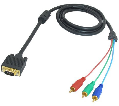 XZANTE XZANTE (R) 1,5 m 4,9 ft VGA 15 Broches vers 3 RGB Male Câble Vidéo Adaptateur Noir