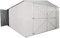 Box in Acciaio Zincato Casetta da Giardino in Lamiera 3.60 x 5.14 m x h2.32 m - 320 KG – 18,5 metri quadri – BIANCO