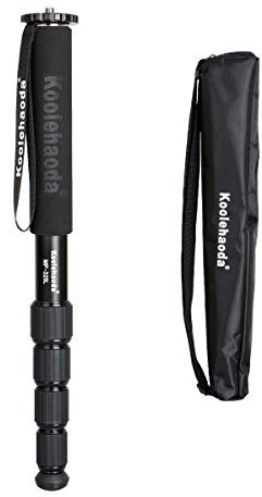 Koolehaoda Monopiede per Fotocamera MP-325L Alluminio 166 cm Monopiede da Viaggio Portatile Supporto Unipiede per DSLR Canon, Sony, Nikon, Carico Massimo 10kg