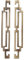 Tiradores de puerta de armario de cocina, estilo retro vintage, 128 mm bronce antiguo., 2 unidades