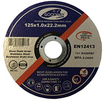 Dischi da taglio professionali, 10 pezzi, diametro 125 mm, spessore 1,0 mm, per smerigliatrice flessibile, da taglio e angolare, in acciaio inox, dischi da taglio flessibili