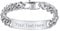 Richsteel personalisierter Silber Damen Armband Edelstahl Freundschaftsarmband mit Gravur Glänzend Poliert 19cm mit Geschenkebox