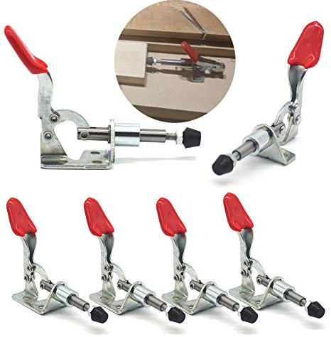 MIKMAYTOO Push Pull Action Toggle Clamps 6 PACK 301AM Latch Anti-slip Hand Tool 110Lbs Holding Capacity Quick Release Clamp … (301AM)