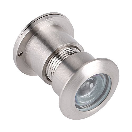 GOTOTOP 28-mm-Guckloch mit weitem Betrachtungswinkel und starker Sichtschutzabdeckung aus reinem Kupfer und optischem Glas Diebstahlsicheres Türzubehör (gebürstetes Chrom)
