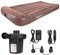 Bestrip Materasso Gonfiabile,Letto Singolo Gonfiabile con Pompa Elettrica Incorporata,campeggio Airbed,per Interni,Attività all'Aperto,Feste di Natale (marrone)
