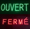 ADE LIGHT Enseigne lumineuse LED OUVERT/FERMÉ 60 x 30 cm Acier