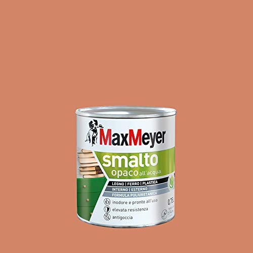 Maxmeyer Smalto All'Acqua Poliuretanico Opaco Arancio Ace 0,75 L