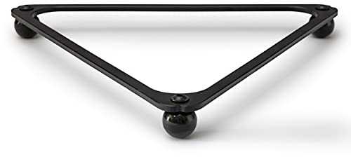 Triangle de billard Américain ou Anglais 8 pool Black ball - Delta Pool Rack Pro design fin en aluminium anodisé noir sur boules bakélite pour billes 50,8mm ou 57,2mm (Choisir la taille)
