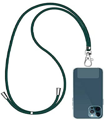 OLi Universal Umhänge Kette Kordel Band Schnur für Allen Handyhüllen Schwarze Kordel, Kompatibel mit Apple iPhone Samsung Galaxy, Redmi, Xiaomi, Huawei