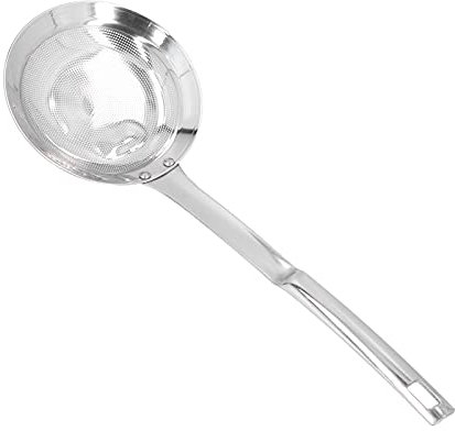 Espumadera de colador de malla, acero inoxidable 304, colador de aceite para residuos de malla fina, herramienta de cocina para sopa, salsa, caldo