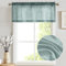 TOPICK Scheibengardine Blaugrau Bistrogardine Transparent Gardine Gaze Schals Fensterschal für Küche Wohnzimmer Landhaus 1 Stück 130B x 40H(cm)