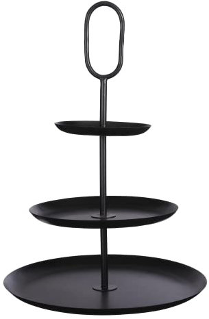 MICA Decorations Rama Etagère 3-stufig - H55 x Ø38 cm - Metall - Schwarz