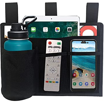 Bedside Storage Caddy, Bunk Bed Storage Bag, Hanging Bedside Organizer | for TV Remote Control, Phones, Tablets, Bedside Pocket for College Dorm Rooms Baby Bed Rails, Hospital, Camp