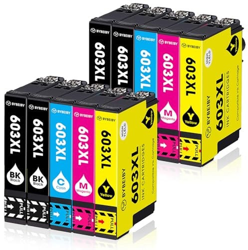 BYBEIBY 603 XL Patronen Multipack Kompatibel für Epson 603 603XL Druckerpatronen, für Expression Home XP-2100 XP-2105 XP-2150 XP-3100 XP-3105 XP-4100 XP-4105 Workforce WF-2810 WF-2830 WF-2835 WF-2840
