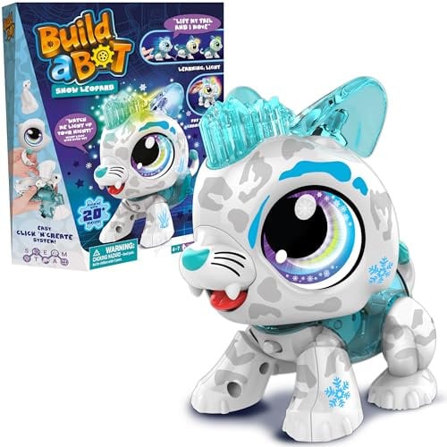 Goliath Build-A-Bot: Schneeleopard, Schneeleoparden-Baukasten für Kinder ab 4 Jahren, Mint-Lernspielzeug
