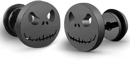 Boys Ear Stud Anti-Allergy Skull Stud Earring Skeleton Earrings Men Punk Skull Ear Stud Girl Boy Skull Earrings for Party Stainless Steel Male Earring Halloween Skull Earrings for Men, 2 PCS
