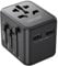 LENCENT Adaptateur de Voyage, Adaptateur Prise Universelle avec 2 USB, secteur international avec prise UK US EU AUS, mini et compact, chargeur de voyage mondial tout-en-un pour plus de 200 pays, Noir