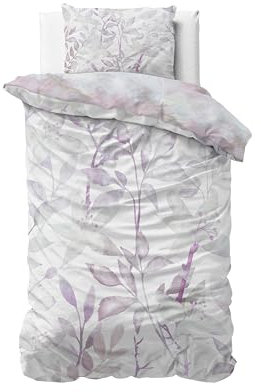 Sleeptime Bettwäsche 2teilig 135cm x 200cm 2teilig lila - Maily - weich & bügelfrei Bettbezüge mit Reißverschluss - Bettwäsche Set mit 2 Kissenbezüge 80cm x 80cm