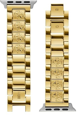 GUESS Damen-Smartwatch-Armband, kompatibel mit Apple Watch (38-40 mm), Goldfarben/Muster, Classic