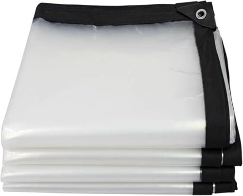 Bâche Imperméable avec Oeillet Transparente 6x8m, Bâches De Protection Extérieu, Bache Plastique Transparente Épaisse, Indéchirable, Bâches Protection Contre IA Pluie